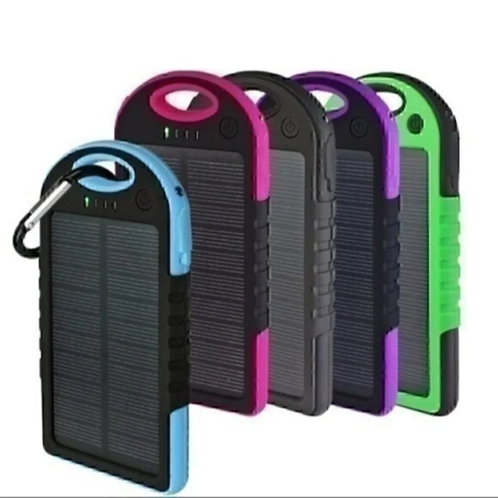 Portable solar charger blue
